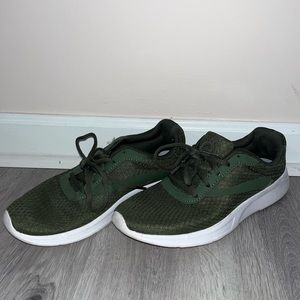 Olive green running shoe; size 11; gently worn